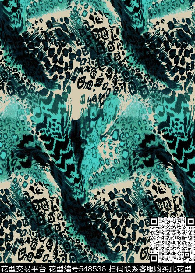 豹纹创意花纹创新豹纹彩色豹纹时尚数码印花华亿平台下载（图片编号: 548536） - 瓦栏（Walan）