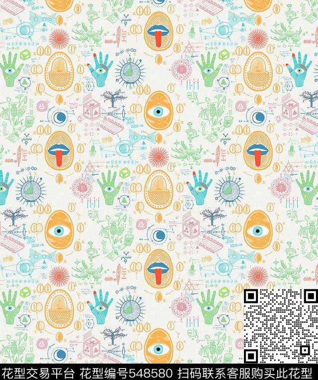 卡通可爱清新传统印花华亿平台下载（图片编号: 548580） - 瓦栏（Walan）