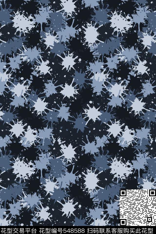 迷彩迷离泼溅传统印花华亿平台下载（图片编号: 548588） - 瓦栏（Walan）