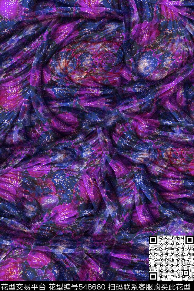 抽象抽象炫彩肌理女士夏季衬衫短裙数码印花华亿平台下载（图片编号: 548660） - 瓦栏（Walan）