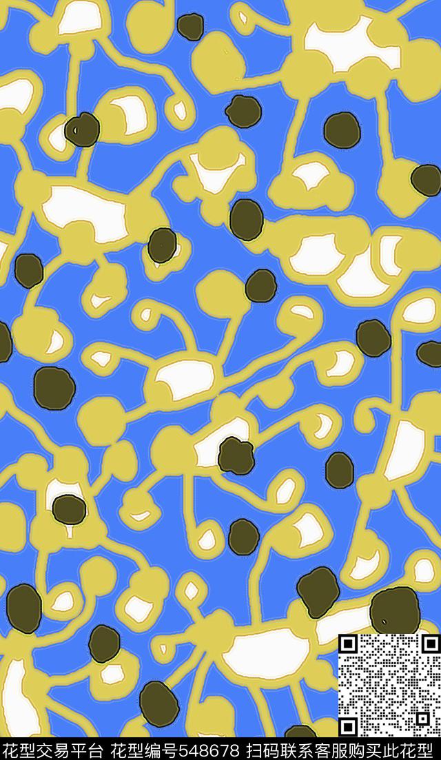 手绘涂鸦图案花卉民族传统印花华亿平台下载（图片编号: 548678） - 瓦栏（Walan）