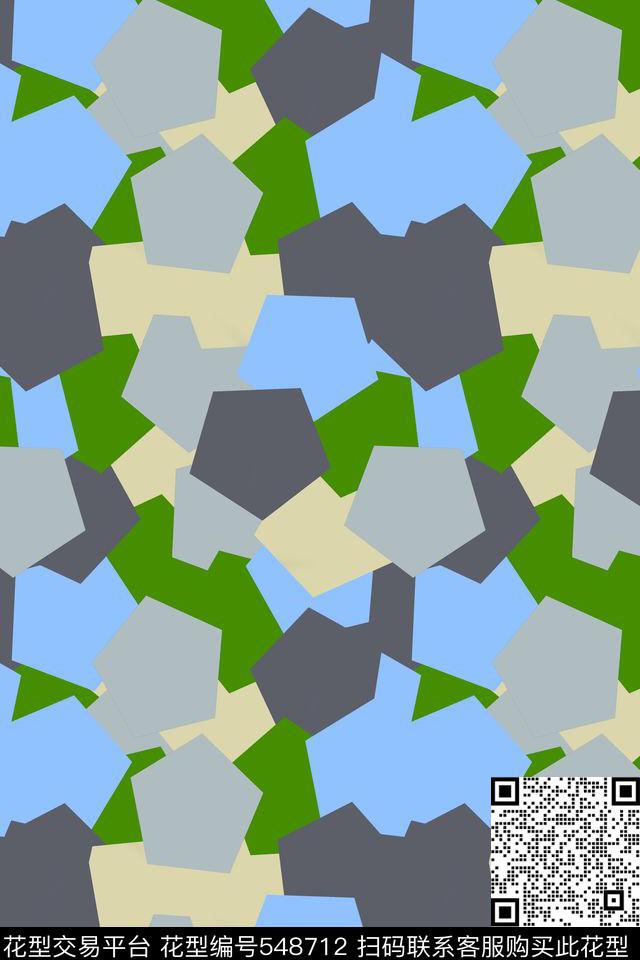 创意迷彩想象传统印花华亿平台下载（图片编号: 548712） - 瓦栏（Walan）