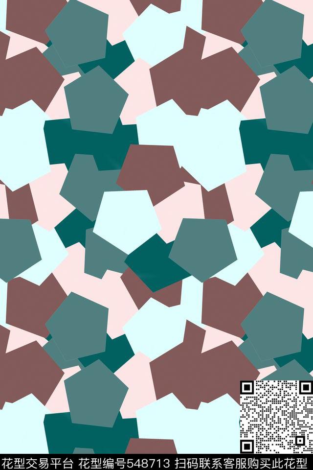 创意迷彩想象传统印花华亿平台下载（图片编号: 548713） - 瓦栏（Walan）