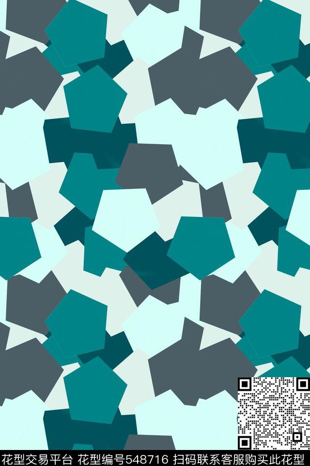 创意迷彩想象传统印花华亿平台下载（图片编号: 548716） - 瓦栏（Walan）
