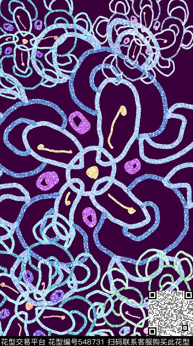 多色花卉民族数码印花华亿平台下载（图片编号: 548731） - 瓦栏（Walan）