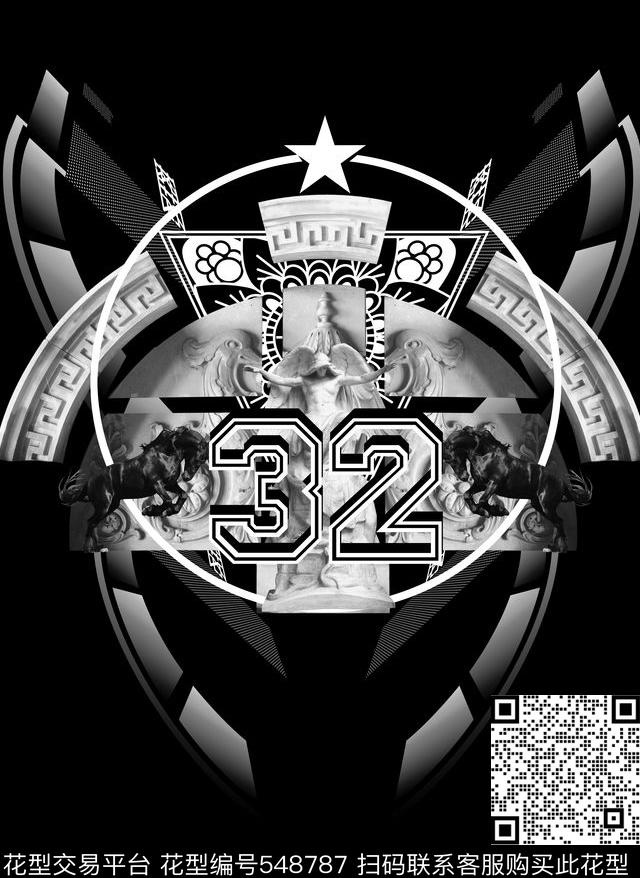 T恤磁场大气数码印花华亿平台下载（图片编号: 548787） - 瓦栏（Walan）