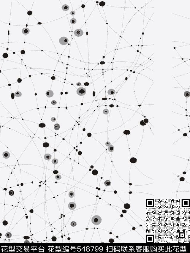 现代几何点线传统印花华亿平台下载（图片编号: 548799） - 瓦栏（Walan）