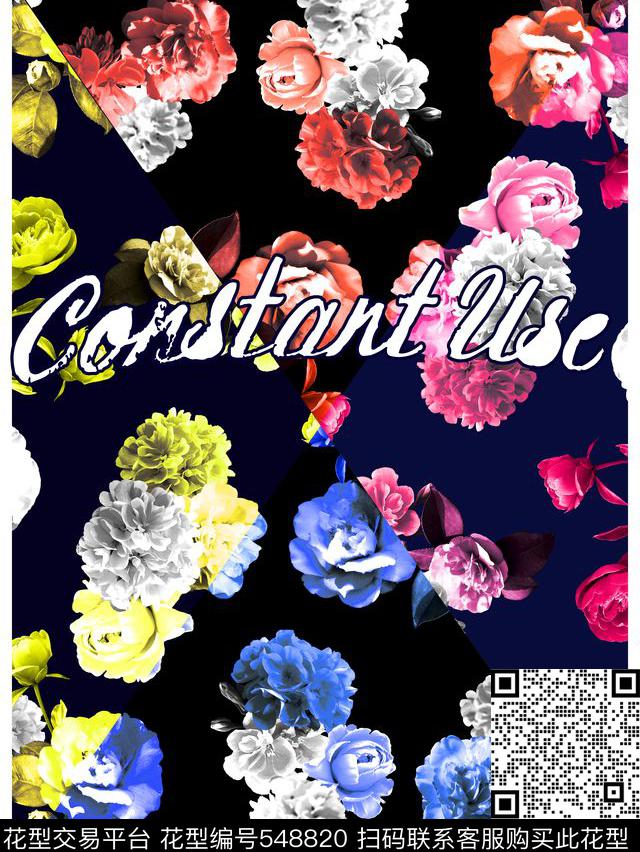 抽象大牌抽象花卉英文字母精美男装T恤定位图案数码印花华亿平台下载（图片编号: 548820） - 瓦栏（Walan）