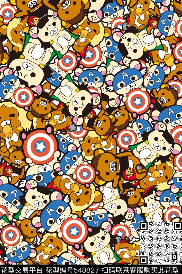 流行时尚卡通动物传统印花华亿平台下载（图片编号: 548827） - 瓦栏（Walan）