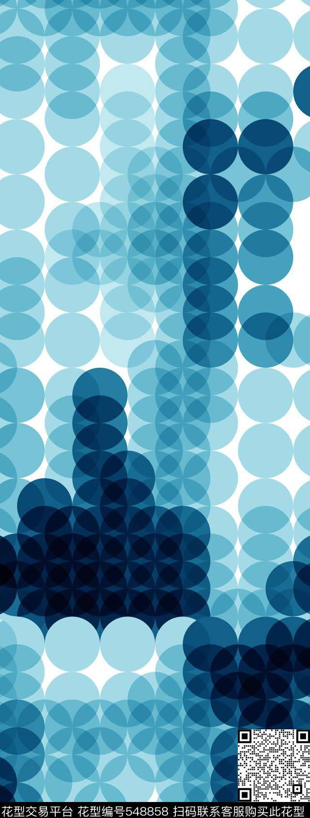 波点渐变波尔普透视数码印花华亿平台下载（图片编号: 548858） - 瓦栏（Walan）