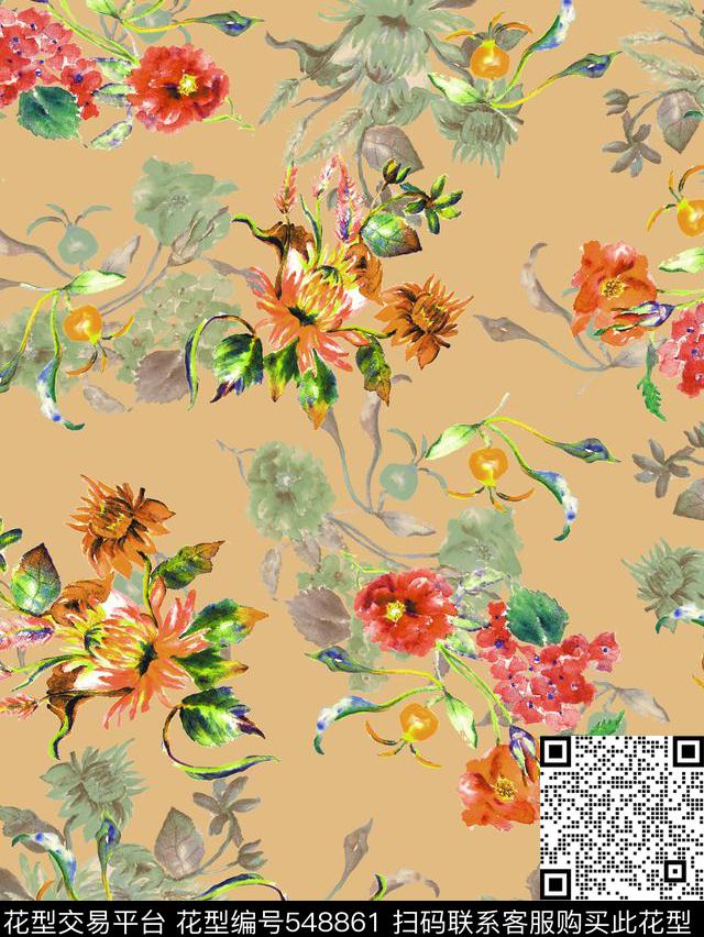 服装花卉家纺数码印花华亿平台下载（图片编号: 548861） - 瓦栏（Walan）