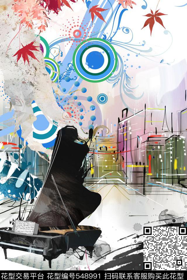 城市抽象定位数码印花华亿平台下载（图片编号: 548991） - 瓦栏（Walan）