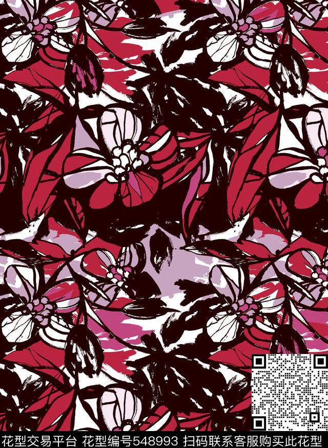 复古欧美彩花传统印花华亿平台下载（图片编号: 548993） - 瓦栏（Walan）