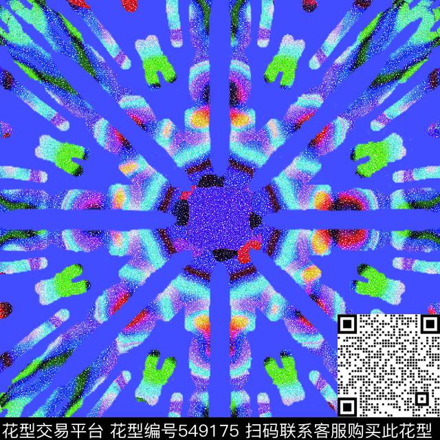 丝巾围巾秀场抽象定位花数码印花华亿平台下载（图片编号: 549175） - 瓦栏（Walan）