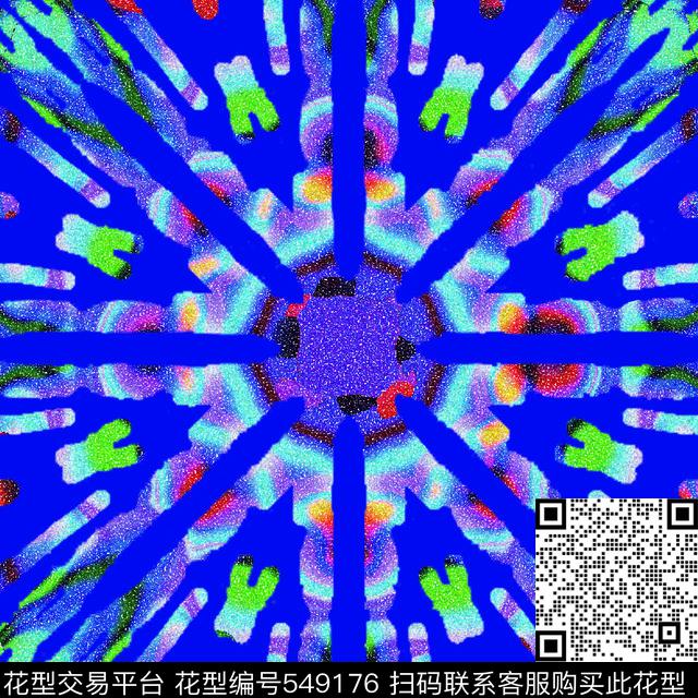 丝巾围巾秀场抽象定位花数码印花华亿平台下载（图片编号: 549176） - 瓦栏（Walan）