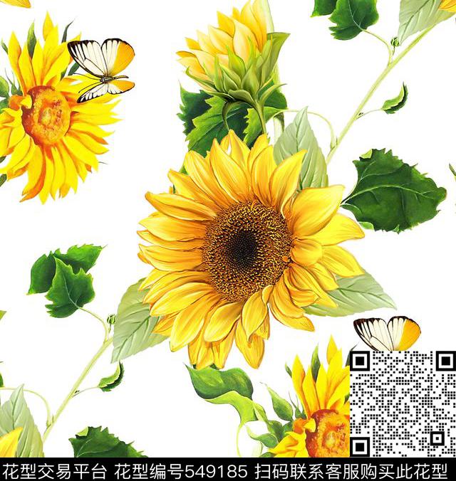 欧美花卉潮流数码印花华亿平台下载（图片编号: 549185） - 瓦栏（Walan）