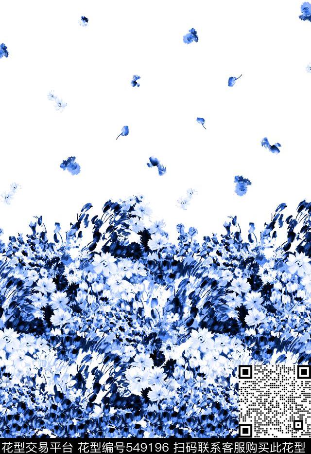 定位服装花卉传统印花华亿平台下载（图片编号: 549196） - 瓦栏（Walan）