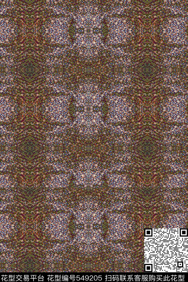 民族风抽象花纹数码印花华亿平台下载（图片编号: 549205） - 瓦栏（Walan）