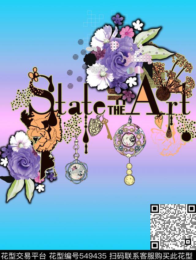 潮流时尚大牌女装花卉数码印花华亿平台下载（图片编号: 549435） - 瓦栏（Walan）