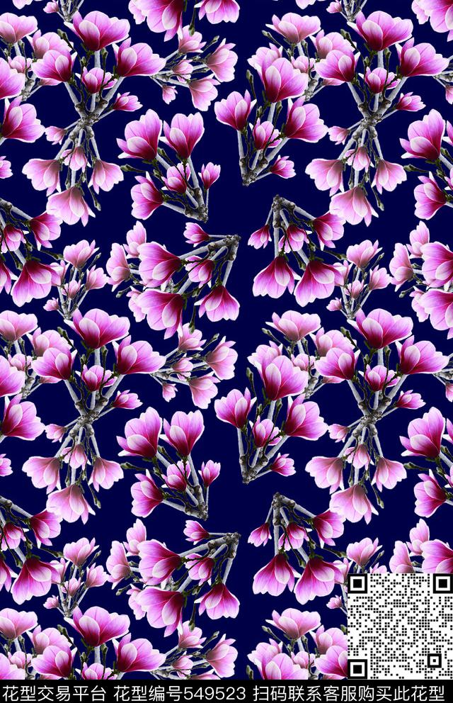 花卉奔放多色可选民族风数码印花华亿平台下载（图片编号: 549523） - 瓦栏（Walan）