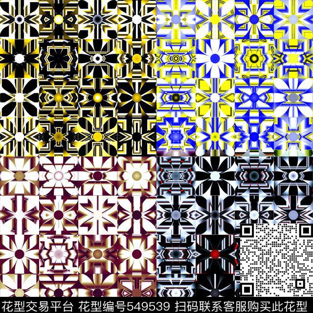 格子花纹几何数码印花华亿平台下载（图片编号: 549539） - 瓦栏（Walan）
