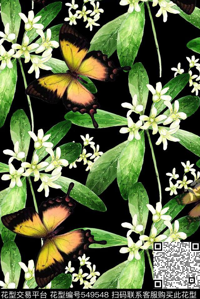 时尚潮流花卉箱包图案数码印花华亿平台下载（图片编号: 549548） - 瓦栏（Walan）