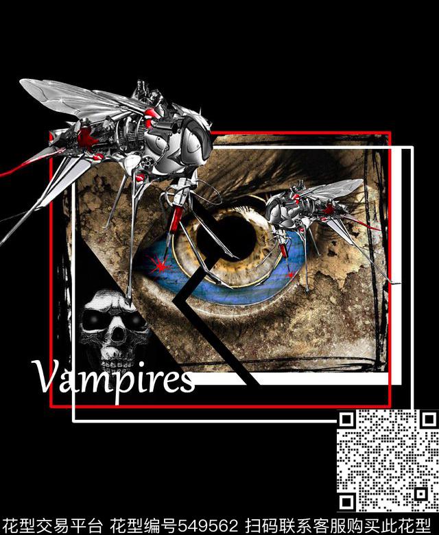 时尚潮流机械图案男装T恤图案数码印花华亿平台下载（图片编号: 549562） - 瓦栏（Walan）