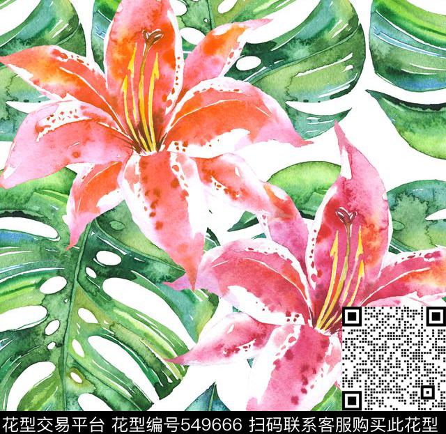 大牌原创百合数码印花华亿平台下载（图片编号: 549666） - 瓦栏（Walan）