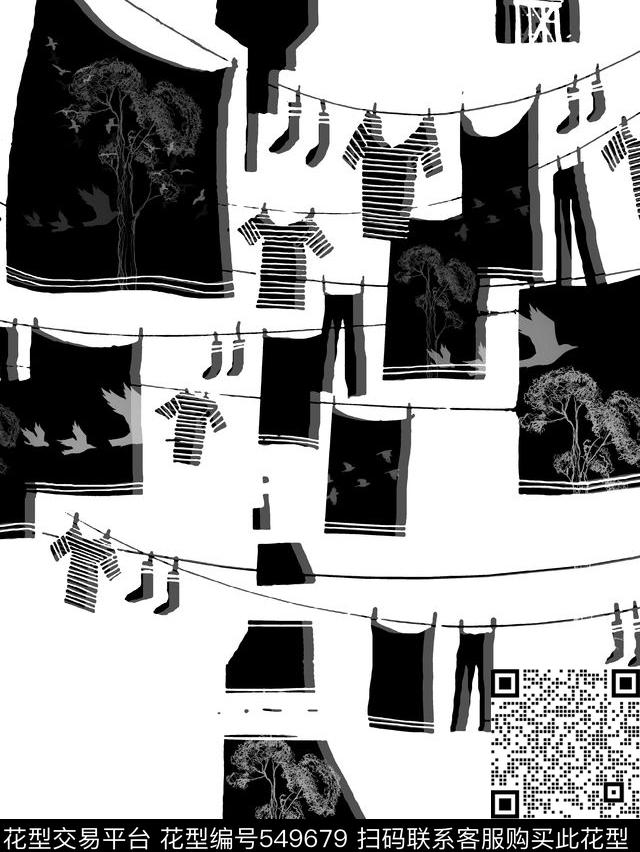 抽象男装图案手绘男装图案个性男装图案数码印花华亿平台下载（图片编号: 549679） - 瓦栏（Walan）