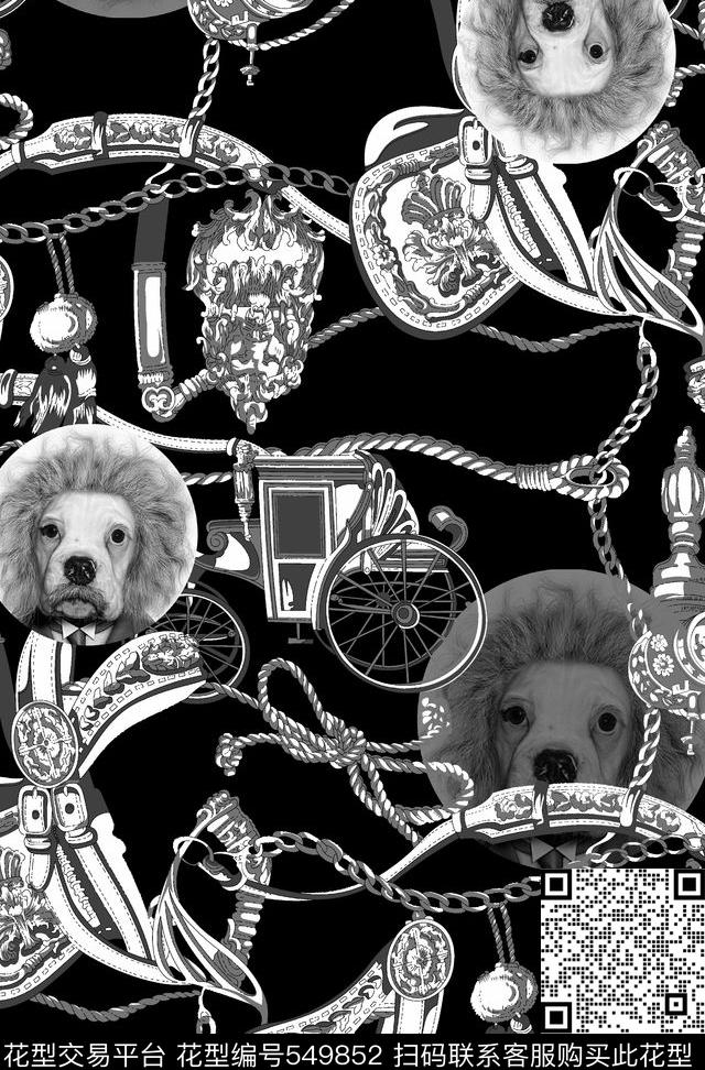 时尚潮流动物男装图案男装T恤图案数码印花华亿平台下载（图片编号: 549852） - 瓦栏（Walan）