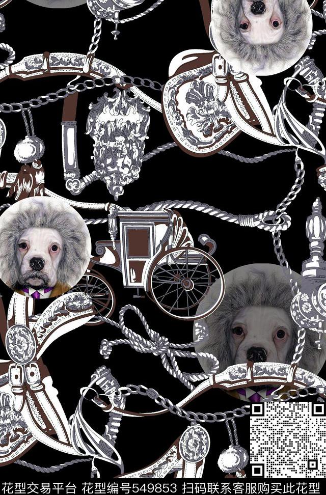 时尚潮流动物男装图案男装T恤图案数码印花华亿平台下载（图片编号: 549853） - 瓦栏（Walan）