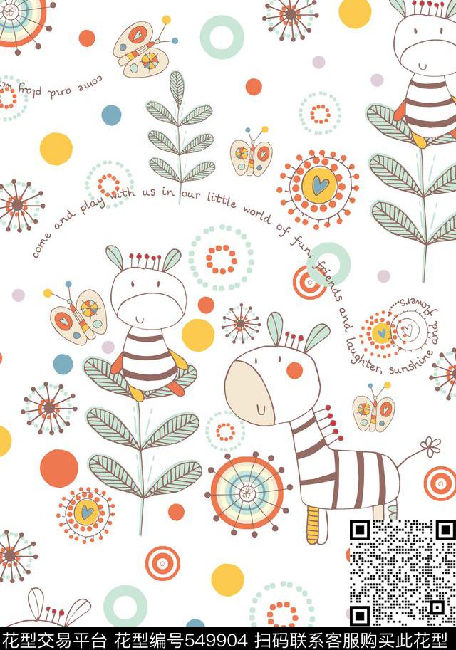 流行时尚卡通动物传统印花华亿平台下载（图片编号: 549904） - 瓦栏（Walan）
