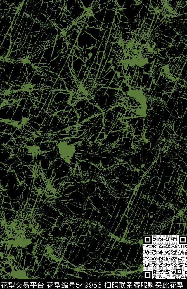 抽象乱纹笔刷男装传统印花华亿平台下载（图片编号: 549956） - 瓦栏（Walan）