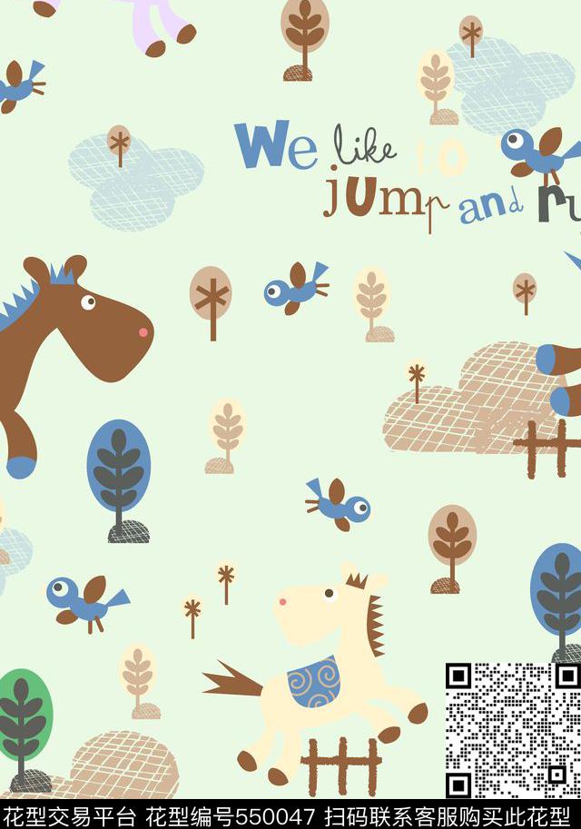 流行时尚卡通动物传统印花华亿平台下载（图片编号: 550047） - 瓦栏（Walan）