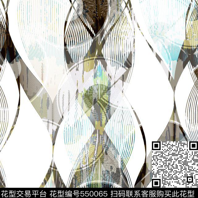 叠加色彩几何线条底纹四方连续数码印花华亿平台下载（图片编号: 550065） - 瓦栏（Walan）