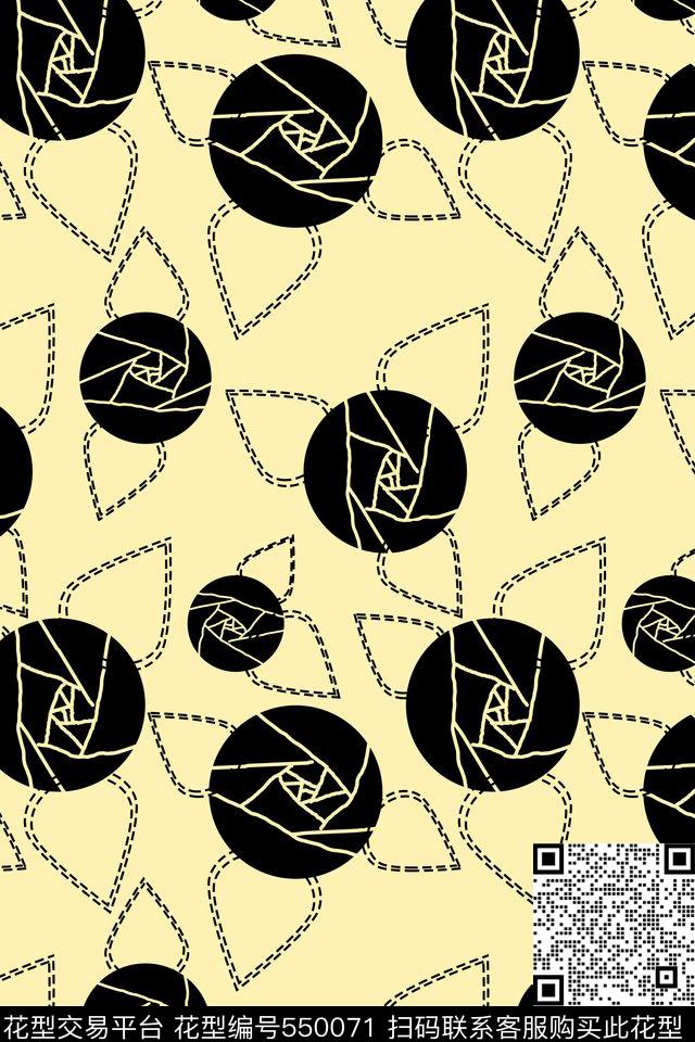 大花潮流时尚传统印花华亿平台下载（图片编号: 550071） - 瓦栏（Walan）