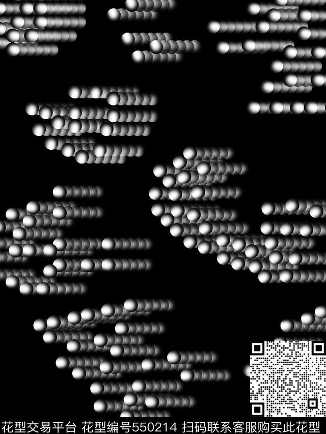 时尚潮流抽象男装图案抽象几何数码印花华亿平台下载（图片编号: 550214） - 瓦栏（Walan）