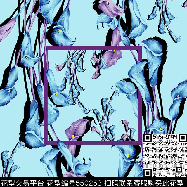 都市花卉马蒂莲数码印花华亿平台下载（图片编号: 550253） - 瓦栏（Walan）