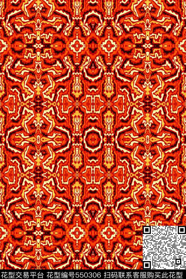 几何条纹几何线条咖啡色传统印花华亿平台下载（图片编号: 550306） - 瓦栏（Walan）