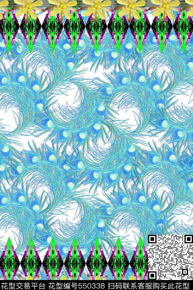 蝴蝶花卉民族风数码印花华亿平台下载（图片编号: 550338） - 瓦栏（Walan）