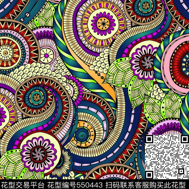 云纹欧式青花瓷传统印花华亿平台下载（图片编号: 550443） - 瓦栏（Walan）