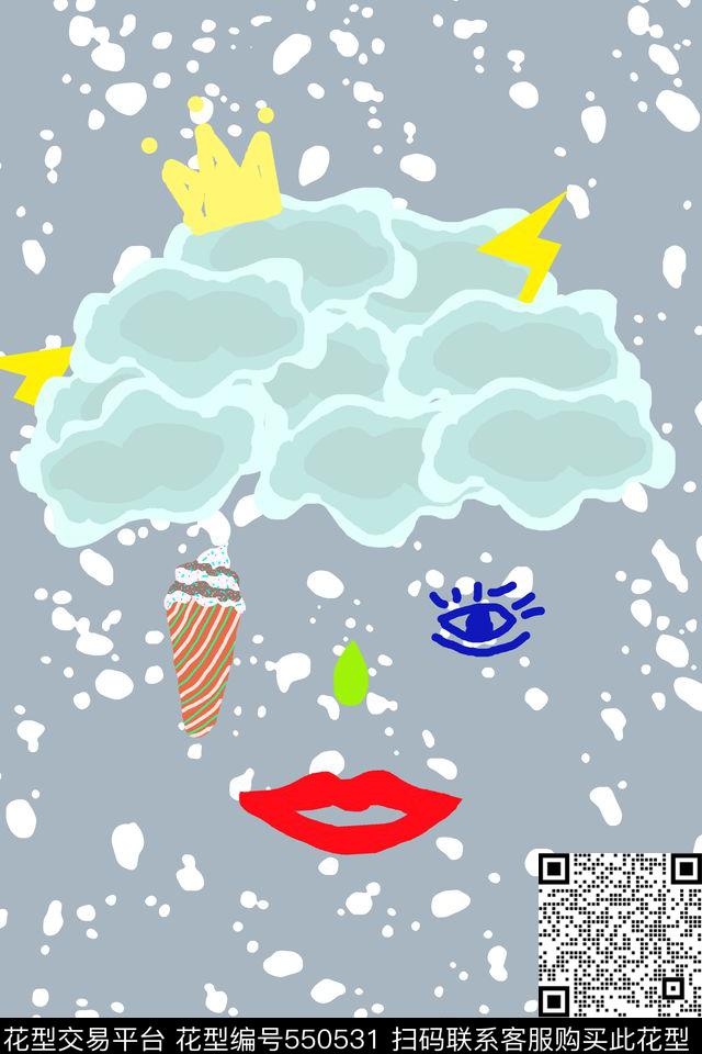 流行时尚手绘波点传统印花华亿平台下载（图片编号: 550531） - 瓦栏（Walan）