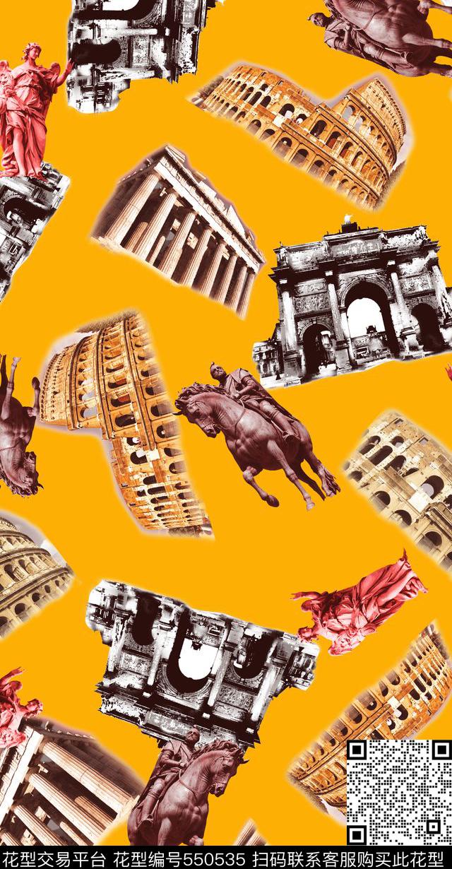 土耳其风格欧美抽象数码印花华亿平台下载（图片编号: 550535） - 瓦栏（Walan）