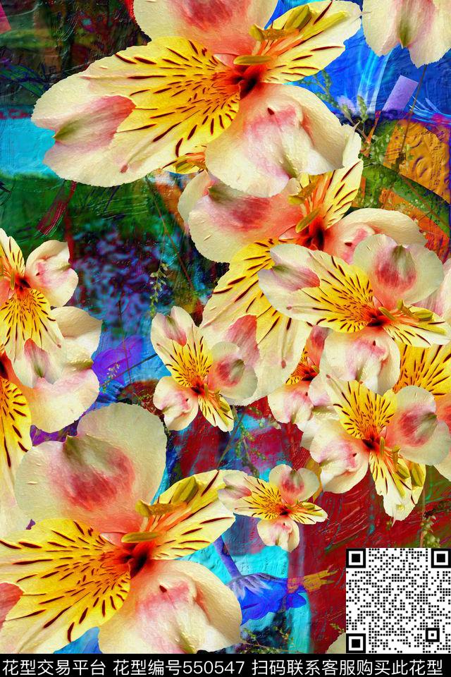 花卉风景民族风女装家纺数码印花华亿平台下载（图片编号: 550547） - 瓦栏（Walan）