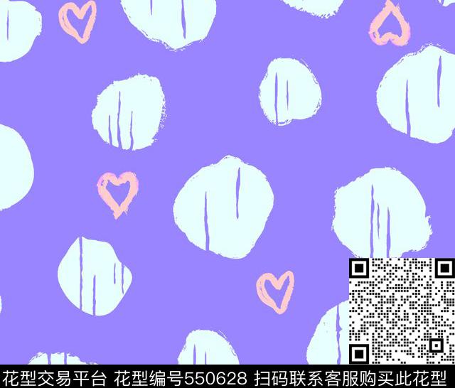 可愛時尚大波點华亿平台波點心形华亿平台時尚心形传统印花华亿平台下载（图片编号: 550628） - 瓦栏（Walan）