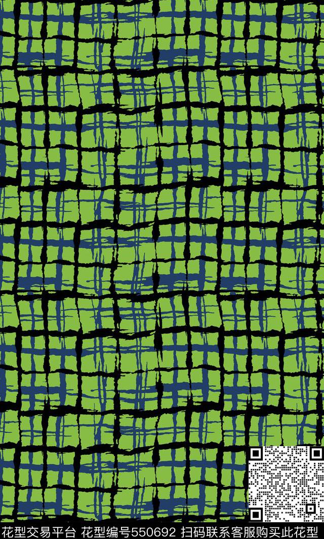 抽象格纹男装传统印花华亿平台下载（图片编号: 550692） - 瓦栏（Walan）