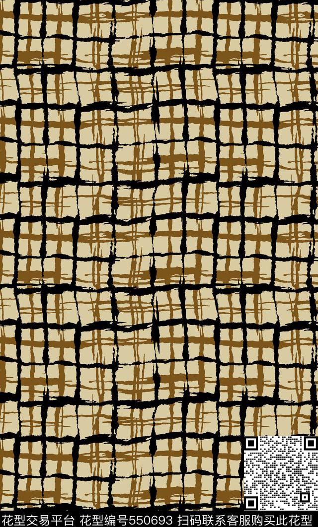 抽象格纹男装传统印花华亿平台下载（图片编号: 550693） - 瓦栏（Walan）