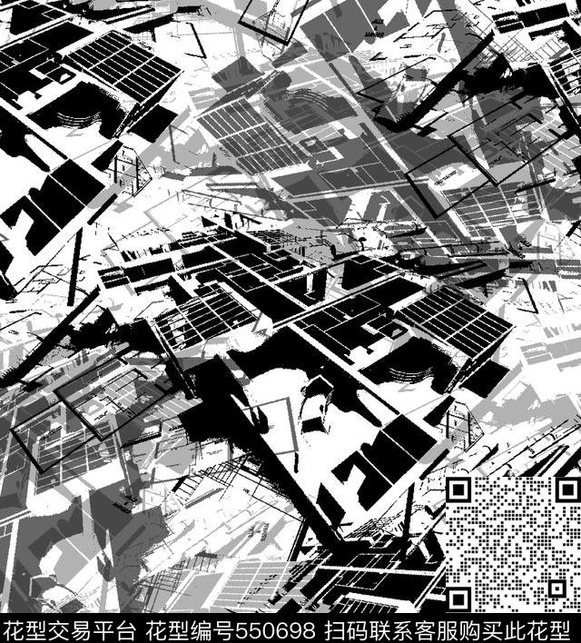 抽象男装图案几何结构男装羽绒服图案传统印花华亿平台下载（图片编号: 550698） - 瓦栏（Walan）