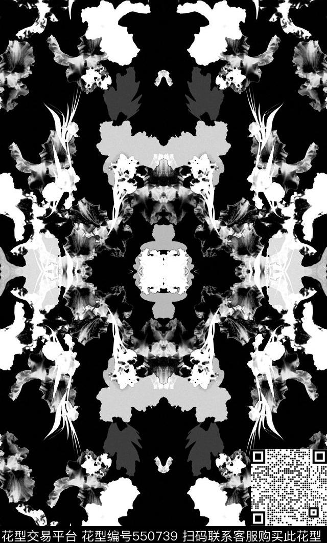 花卉时尚数码印花华亿平台下载（图片编号: 550739） - 瓦栏（Walan）