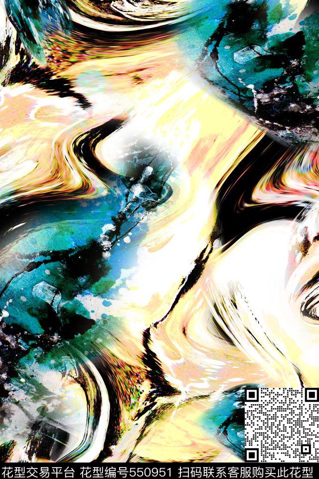 L.D~抽象大理石L.D~肌理数码印花华亿平台下载（图片编号: 550951） - 瓦栏（Walan）